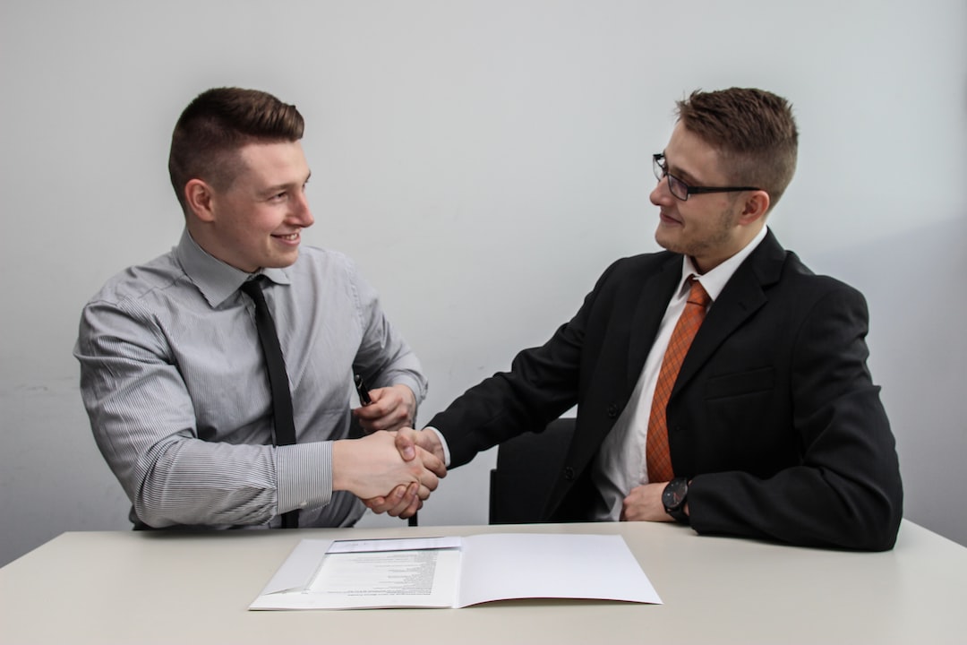 two men handshake on partnership